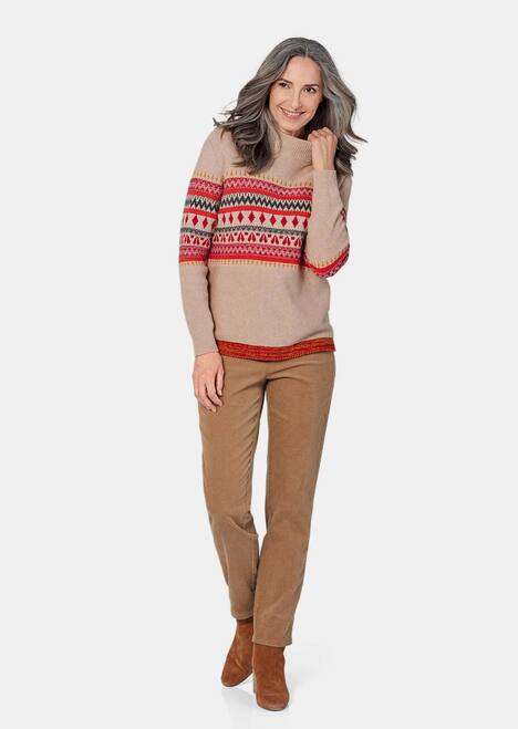 Strickpullover mit Rollkragen