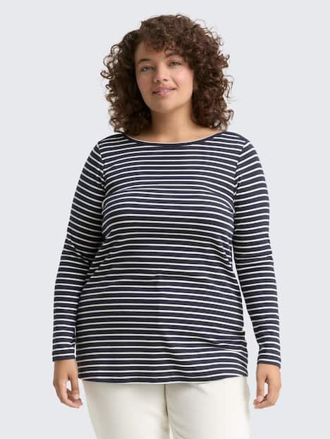 Langarmshirt mit Streifenmuster