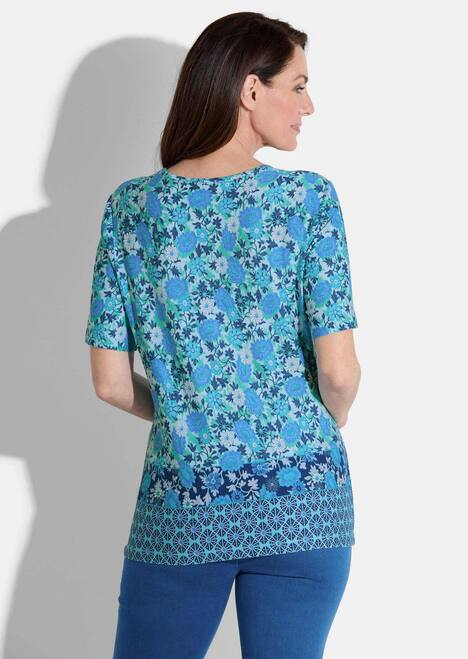 GOLDNER Shirt Shirt met bloemen en randdessin