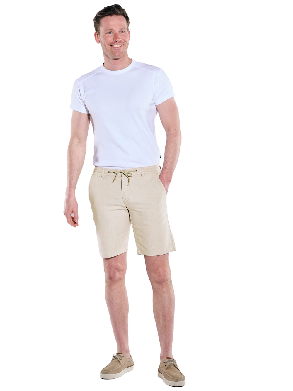 Bermuda mit Leinenanteil