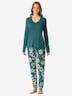 Schiesser Damen Pyjama Modern grün