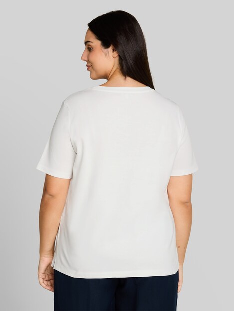 T-Shirt mit Häkel-Detail