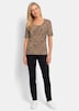 Jersey-Shirt mit Leo Print