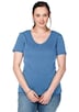 T-Shirt Kurzarm Uni Ohne Kragen
