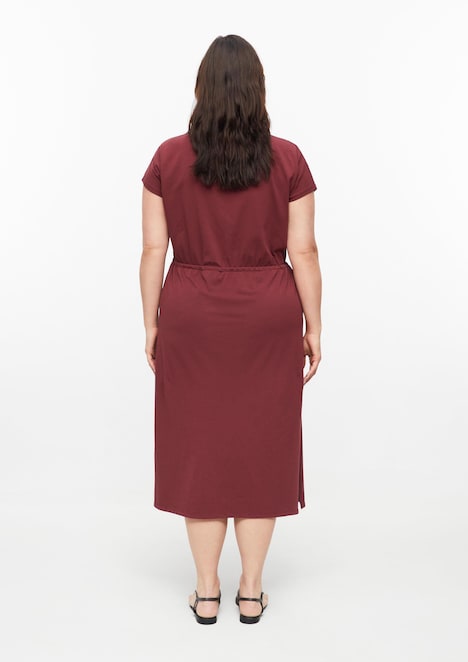 Jerseykleid in Midilänge mit Tunnelzug