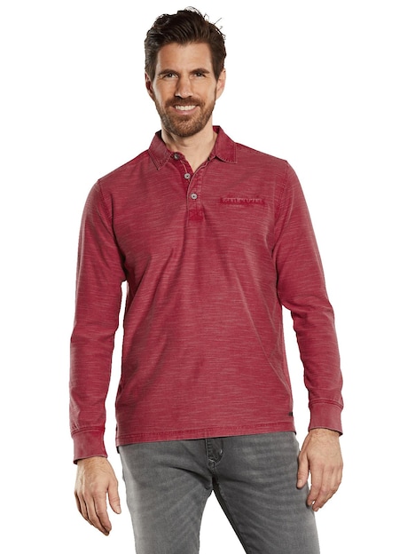 Langarm-Shirt mit Polokragen