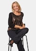 Stretchbequemes Blusenshirt mit schimmerndem Druck