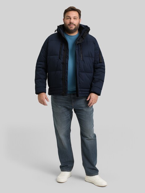 Pufferjacke mit abnehmbarer Kapuze