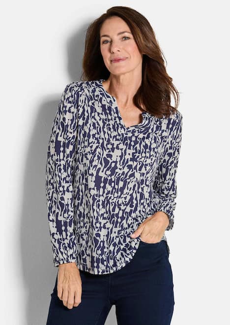 Jerseybluse Blusenshirt in femininer Form