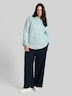 Oversize Hemdbluse mit Herz-Stickerei