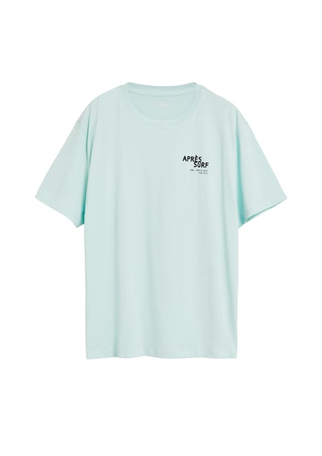 Baumwoll-T-Shirt mit Front- und Rückenprint