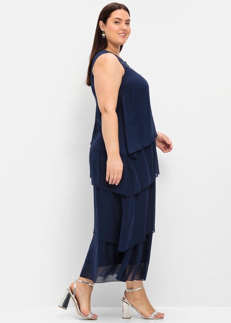 Abendkleid Ärmellos Uni