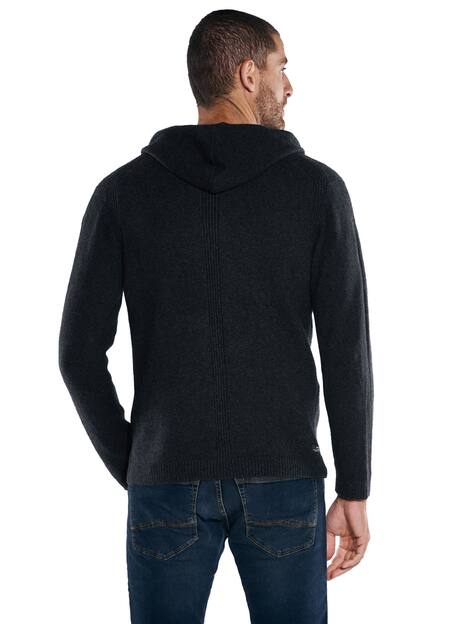 engbers Herren Strickjacke mit Kapuze , Anthrazit