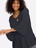 3/4-Arm-Bluse 3/4-Arm Ohne Kragen