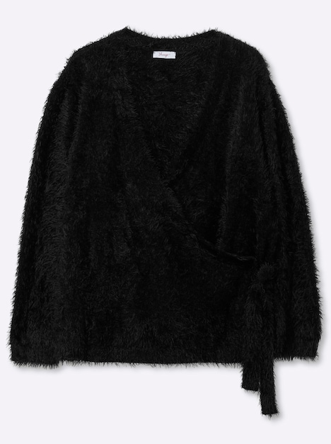 Langarm-Pullover Langarm-Pullover mit Flauschgarn Langarm