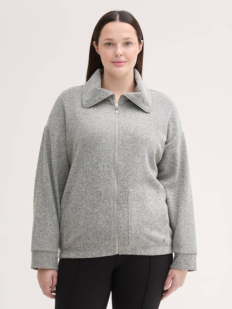 Sweatjacke mit Stehkragen