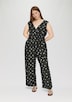Ärmelloser Jumpsuit mit Eingrifftaschen und Bindeband