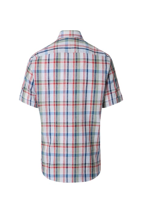 Leinenhemd kurzarm kariert Comfort Fit