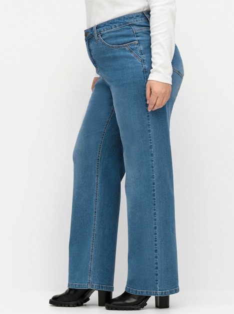 Weite Jeans Uni