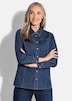 GOLDNER Denim overhemdblouse Jeansoverhemd van katoen-stretch