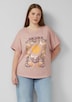 Gewaschenes Oversize-Shirt mit Frontprint