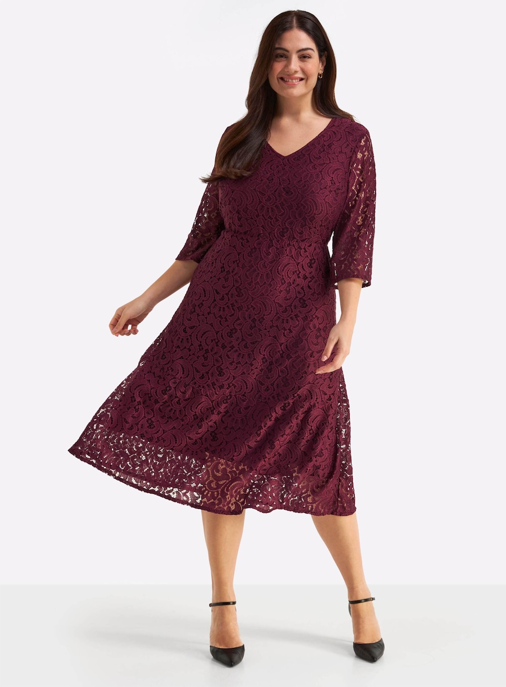 Webkleid 3/4-Arm