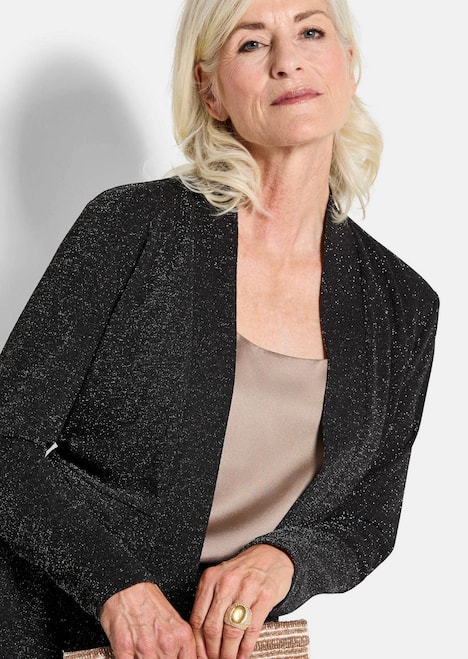 Glänzender Festblazer mit Schalkragen