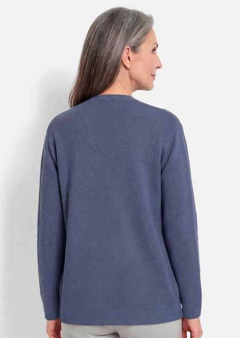 Feinstrickjacke mit Schurwolle
