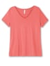 T-Shirt Kurzarm Uni Ohne Kragen