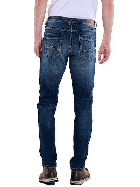 Herren Super-Stretch-Jeans regular , Mittelblau