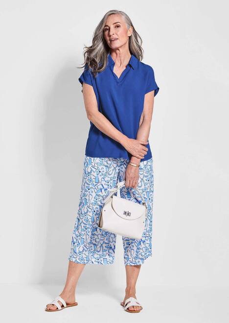 Uni Bluse mit Hemdkragen