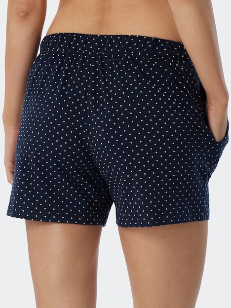 Schiesser Damen Pyjamahose Mix & Relax - dunkelblau-gem.