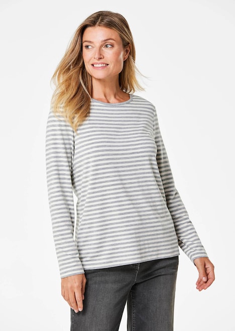 Ringelshirt mit U-Boot-Ausschnitt