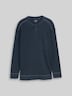 Henley Langarmshirt mit Waffelstruktur