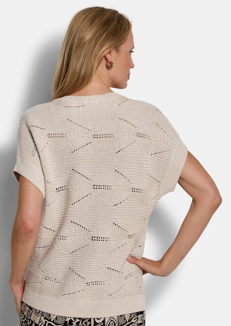 Katoenen trui met ruitjesstructuur