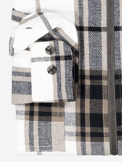 engbers Herren Overshirt kariert , Braunbeige