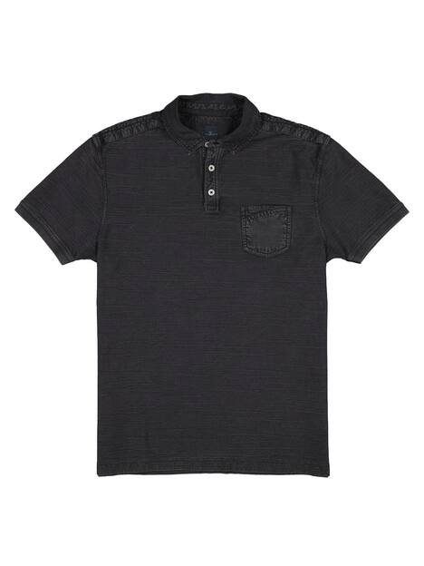 engbers Herren Polo-Shirt meliert , Schwarz