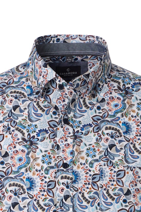 Freizeithemd Kurzarm Print Comfort Fit