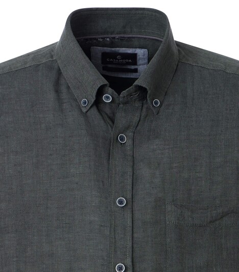 Leinenhemd Kurzarm uni Casual Fit
