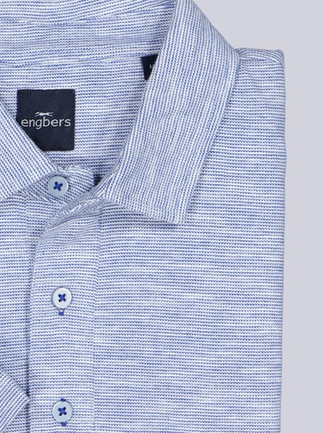 Herren Polo-Shirt meliert , Hellblau