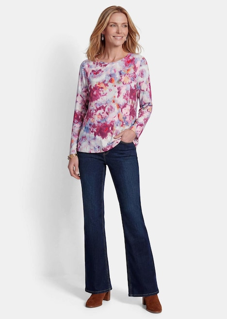 Langarmshirt mit U-Boot-Ausschnitt