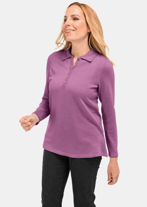 Unkomplizierter Pullover mit Polokragen