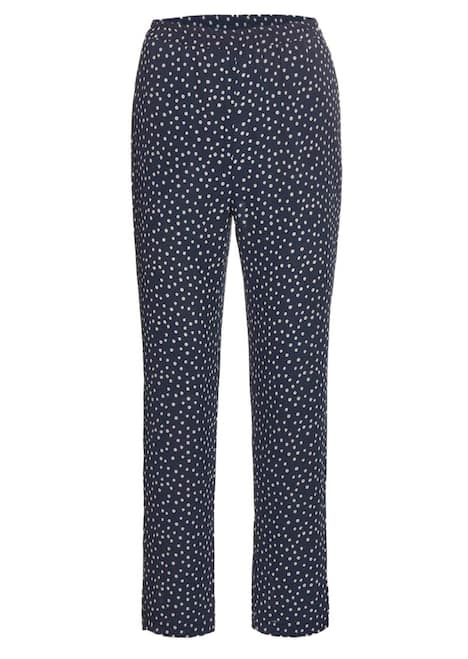 GOLDNER Broek, gestippeld Gedessineerde broek van soepel materiaal