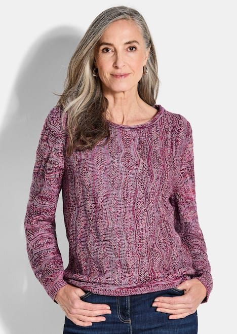 Strickpullover mit Wellenmuster