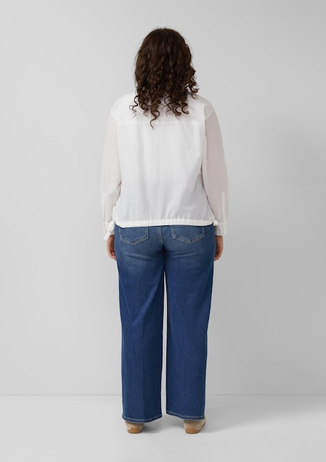 Leichte Hemdbluse aus Baumwollvoile mit Schleifendetail