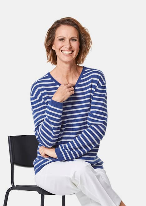 Basicpullover mit V-Ausschnitt