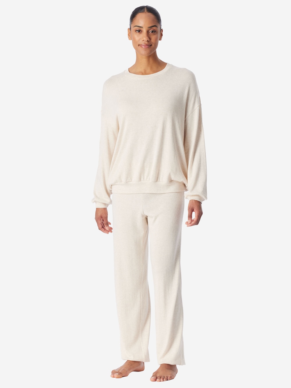 Schiesser Damen Loungeanzug Casual Feel beige-mel