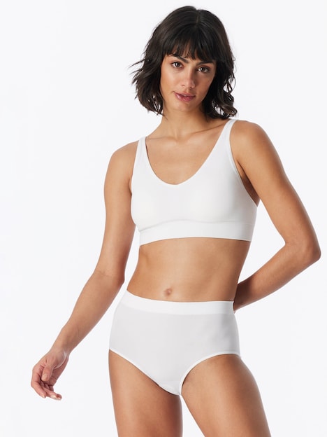 Schiesser Damen Bügelloser BH mit herausnehmbaren Pads - Classic Seamless - weiss
