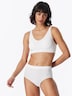 Schiesser Damen Bügelloser BH mit herausnehmbaren Pads - Classic Seamless - weiss