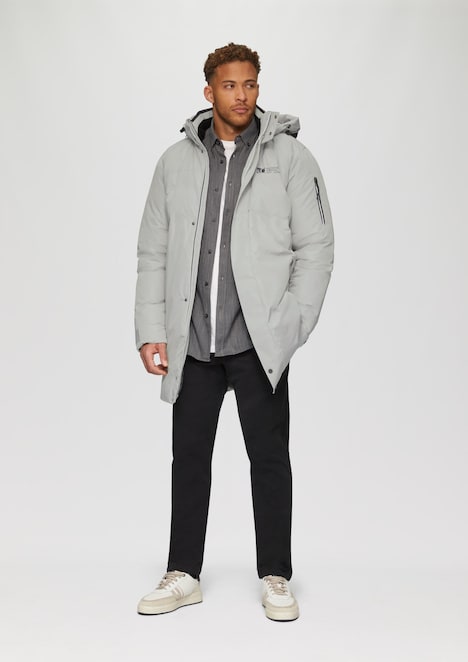 Wasserabweisender wattierter Parka mit Kontrast-Details